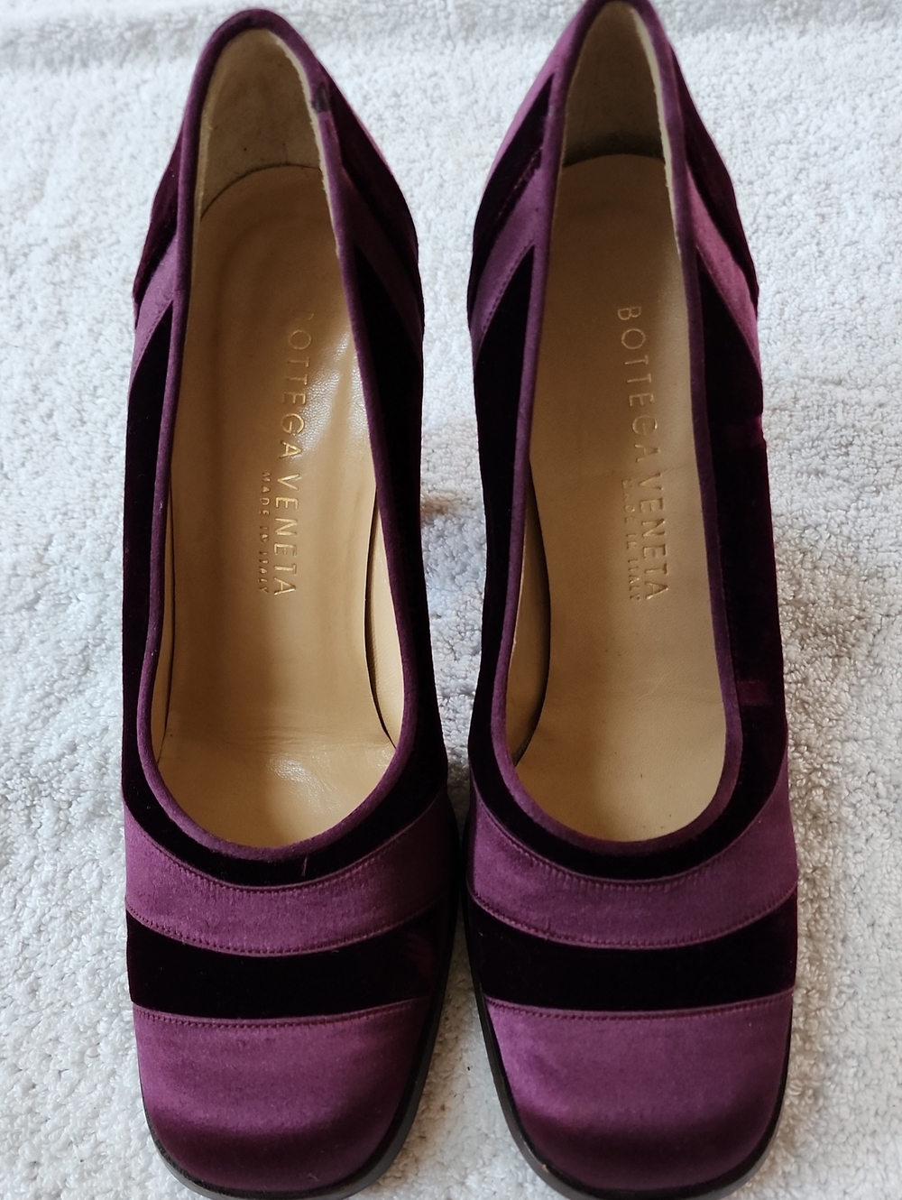 Bottega Veneta Purple Women's Suede and Velvet Pumps Size 7 Preowned